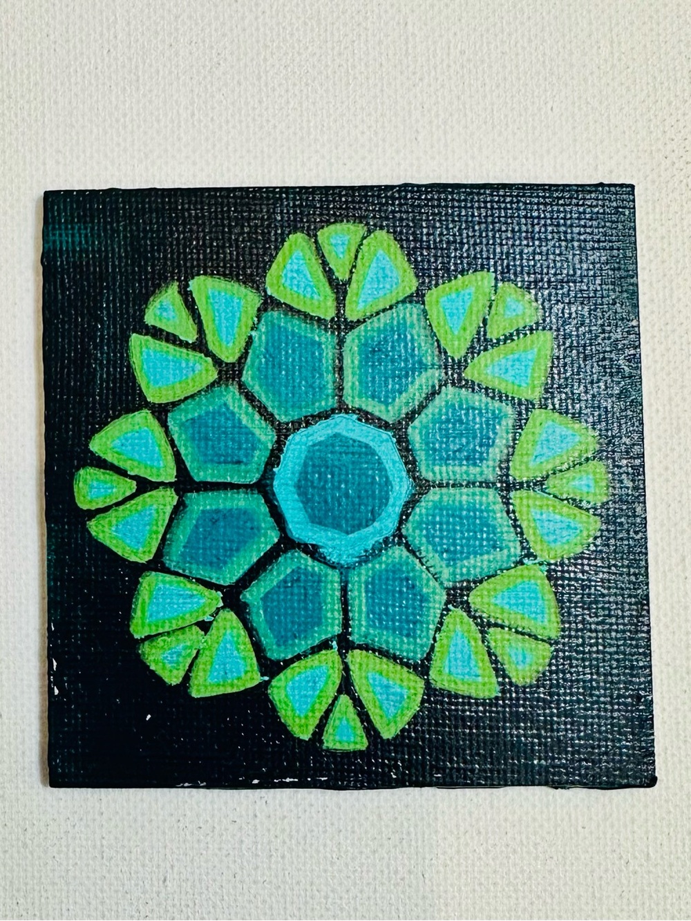 Teal & Green Mandala Magnet